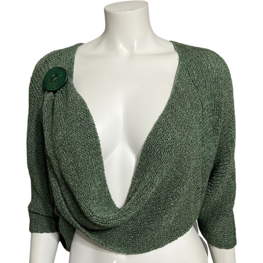 Lucie Bournival Green Pullover Sweater Sz-M