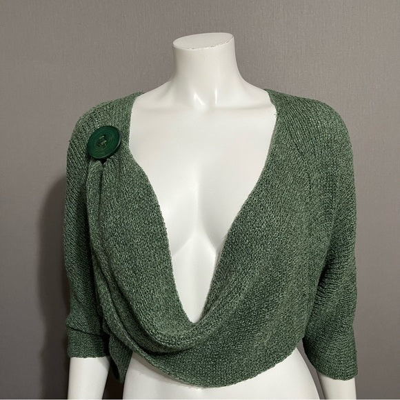 Lucie Bournival Green Pullover Sweater Sz-M