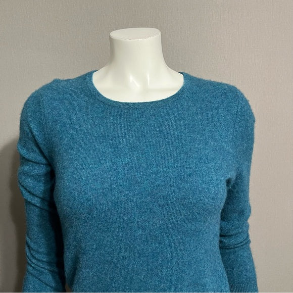 Charter Club Cashmere Crewneck Teal Sweater Sz-Large