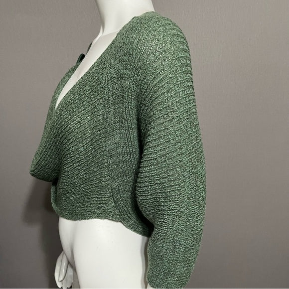 Lucie Bournival Green Pullover Sweater Sz-M