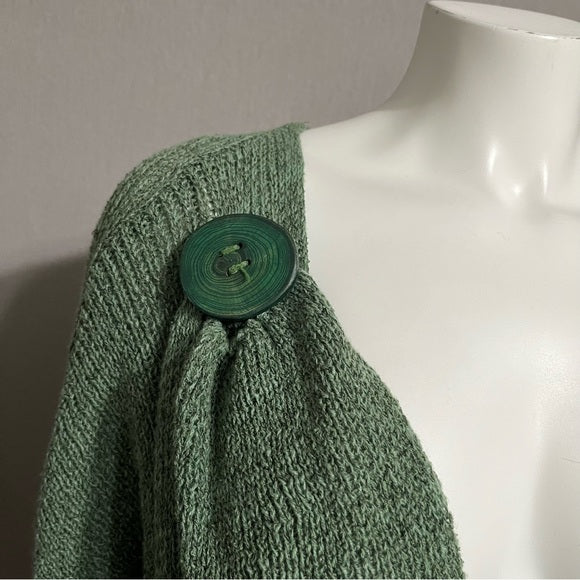 Lucie Bournival Green Pullover Sweater Sz-M