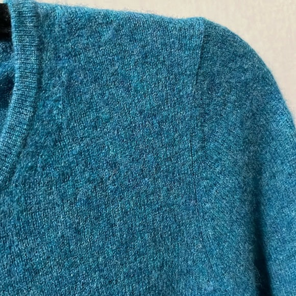 Charter Club Cashmere Crewneck Teal Sweater Sz-Large