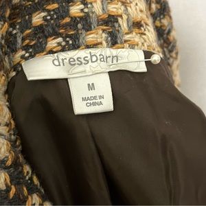 Dressbarn Brown Plaid Coat Sz-Medium