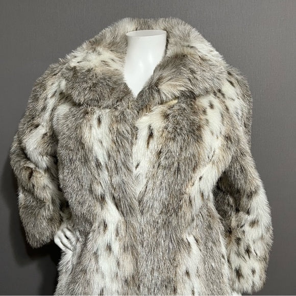 Vintage Faux Fur Statement Neutral Coat Sz-1X/2X