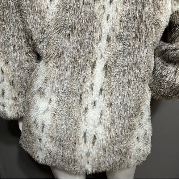 Vintage Faux Fur Statement Neutral Coat Sz-1X/2X