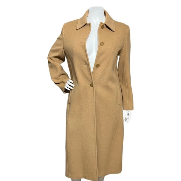 Mackintosh New England 100% Wool Camel Longline Classic Coat Sz-16W