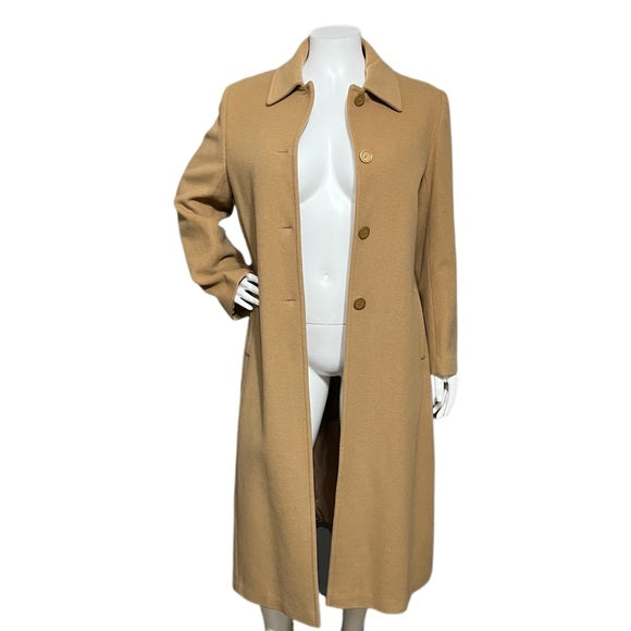 Mackintosh New England 100% Wool Camel Longline Classic Coat Sz-16W