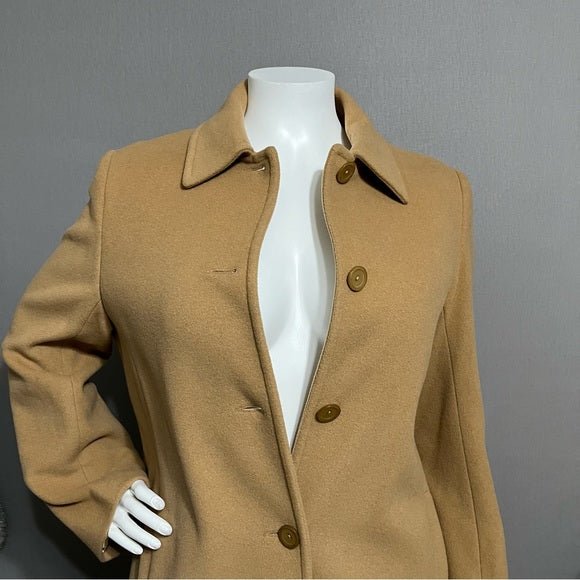 Mackintosh New England 100% Wool Camel Longline Classic Coat Sz-16W