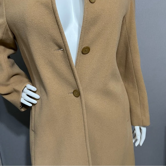 Mackintosh New England 100% Wool Camel Longline Classic Coat Sz-16W