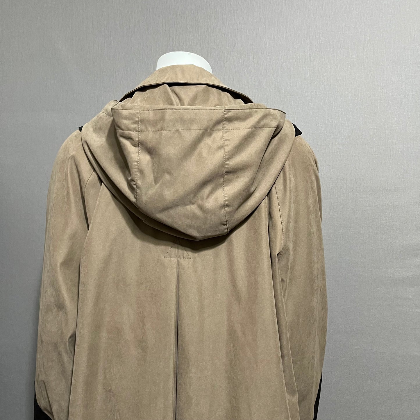 Vintage London Fog Brown Longline Hooded Trench Jacket Sz-8 Runs Big!