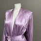 Vintage Filigree 100% Silk Lavender Robe Sz-Medium