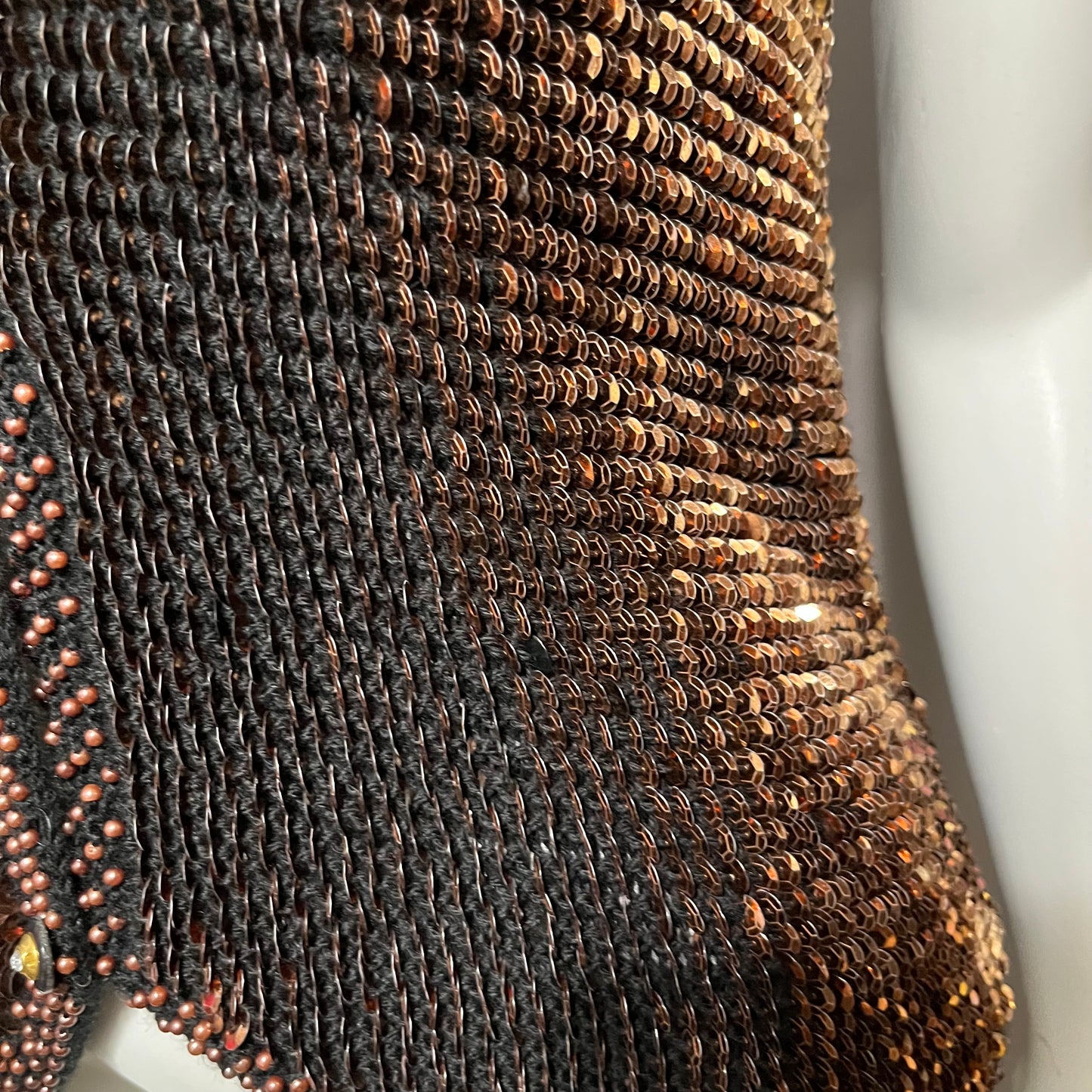 Metallic Copper Sequin Vest