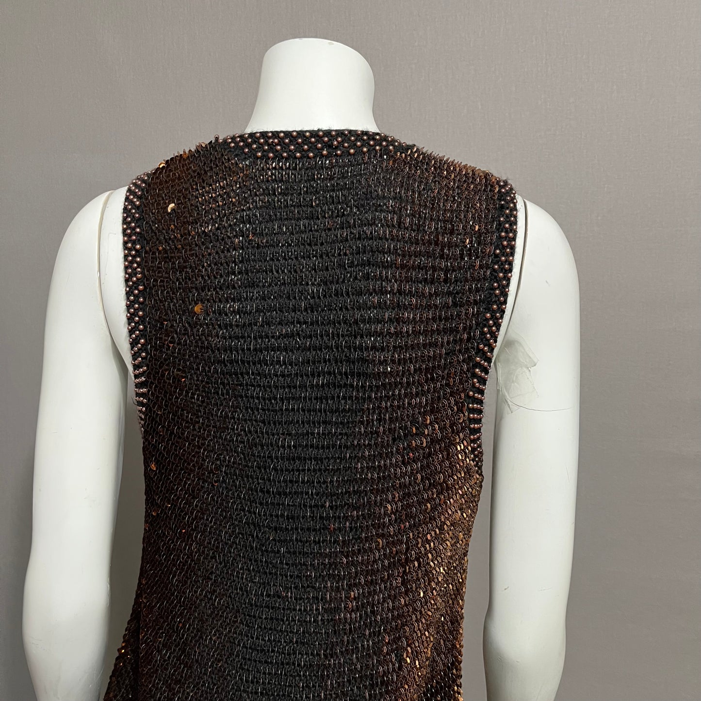 Metallic Copper Sequin Vest