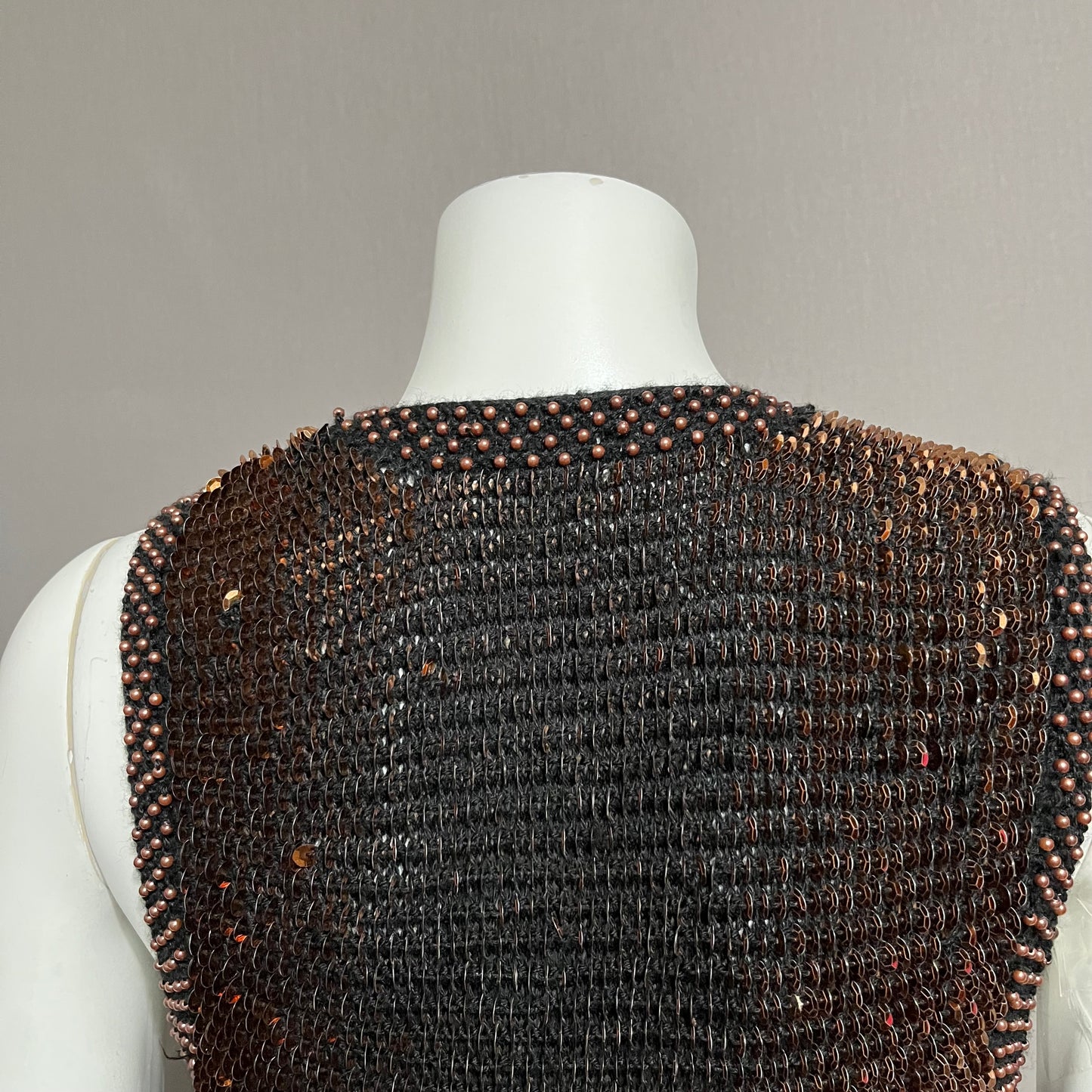 Metallic Copper Sequin Vest