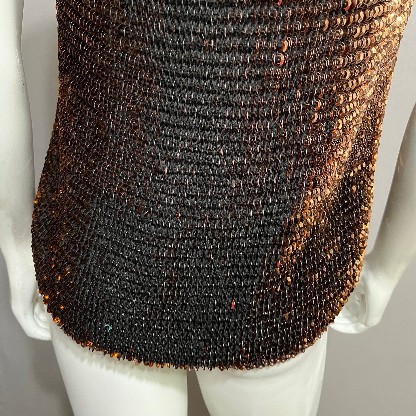 Metallic Copper Sequin Vest