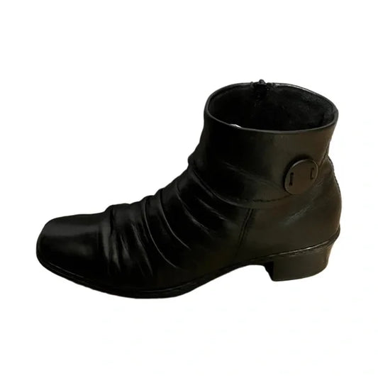 Rieker Black Leather Boots Sz-8