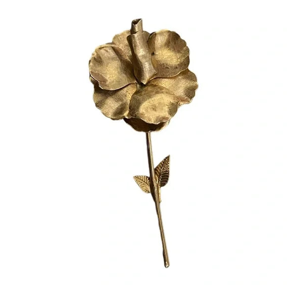 Gold Long Stem Brooch