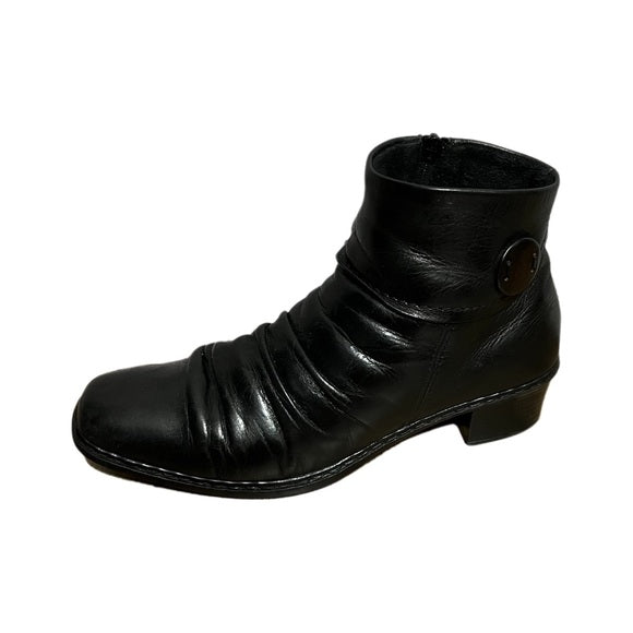 Rieker Black Leather Boots Sz-8