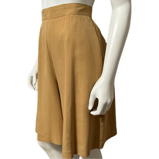 Vintage Episode Camel 100% Silk Shorts Sz-8