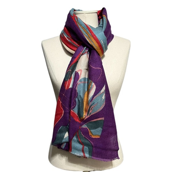 Long Multicolored Fall Scarf