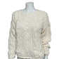 Handknitted Intern. Express Cream Pearl Sweater Sz-Small