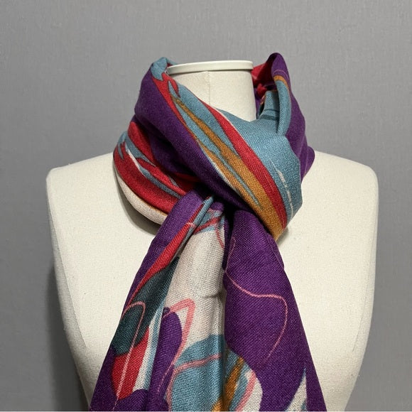 Long Multicolored Fall Scarf