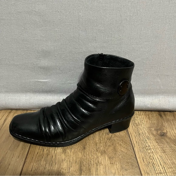 Rieker Black Leather Boots Sz-8