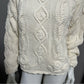 Handknitted Intern. Express Cream Pearl Sweater Sz-Small