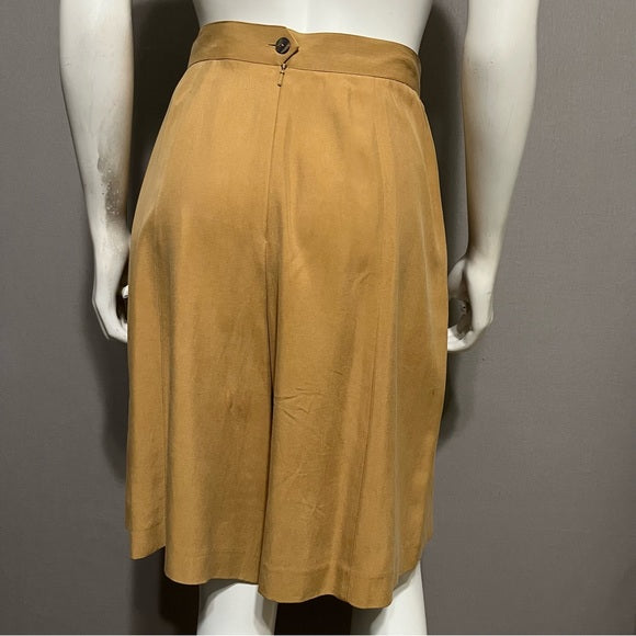 Vintage Episode Camel 100% Silk Shorts Sz-8