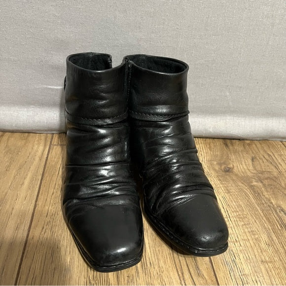 Rieker Black Leather Boots Sz-8