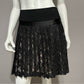 DKNY Black Lace Pleated Mini Skirt Sz-6