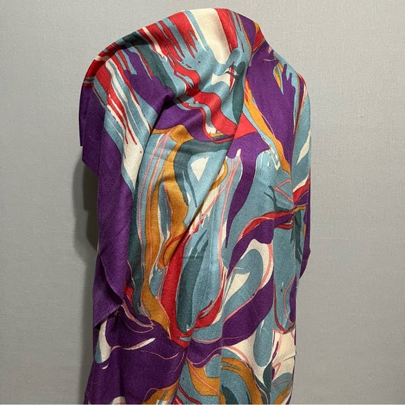 Long Multicolored Fall Scarf