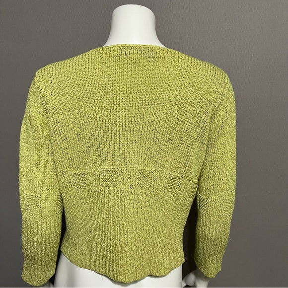 Curio New York Lime Green Button Front Cardigan Sz-Med