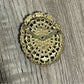 Olive Green Gold Brooch