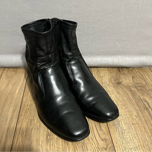 Munro Leather Ankle Boots Sz-8