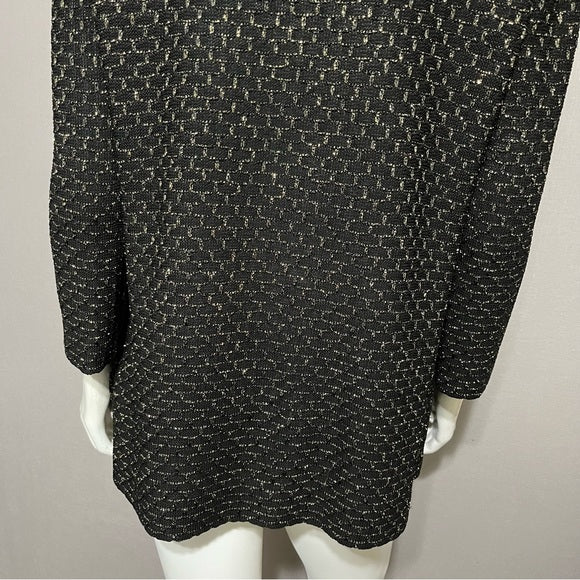 Misook Black & Gold Sparkly Cardigan Sz/Small