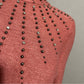 Alfani Mauve Rhinestones Beaded Sweater Sz-Medium