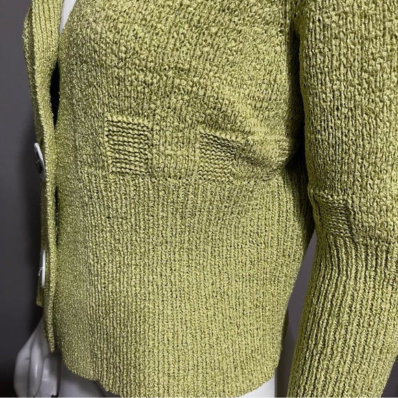 Curio New York Lime Green Button Front Cardigan Sz-Med