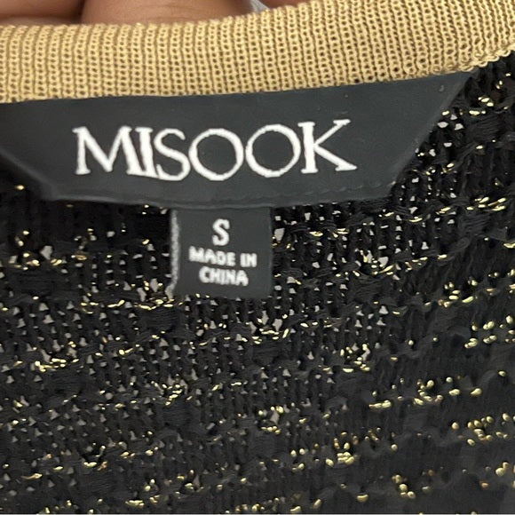 Misook Black & Gold Sparkly Cardigan Sz/Small