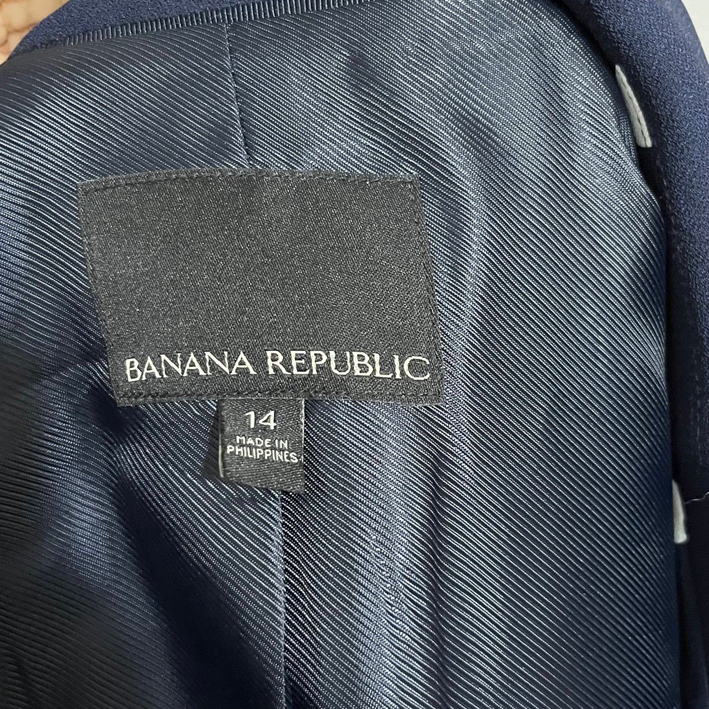 Banana Republic Navy Polka Dot Blazer Sz-14