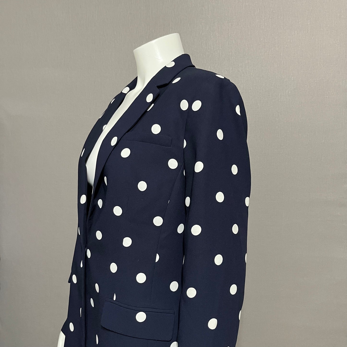 Banana Republic Navy Polka Dot Blazer Sz-14