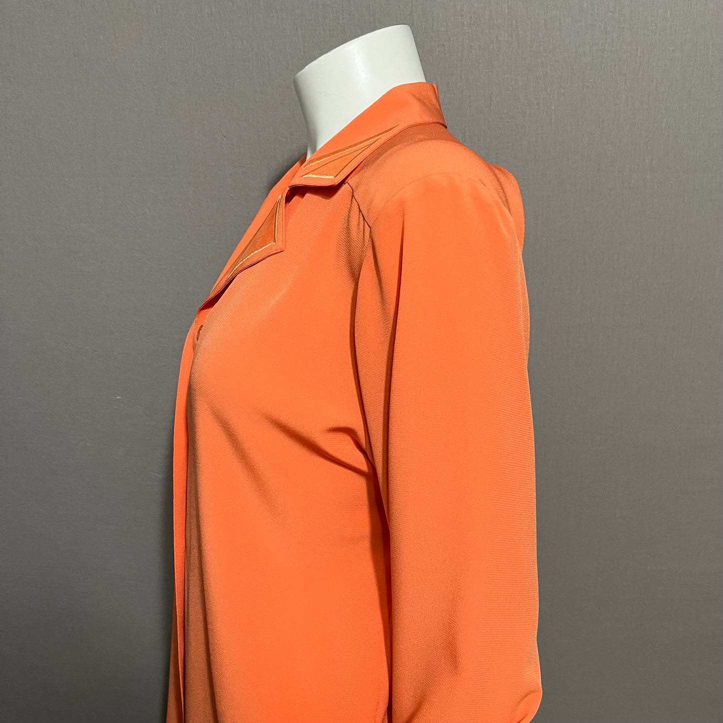 Da Rue Orange Embellished Collar Button Front Shirt Sz-8