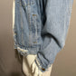 Carmar Oversized Colorblock White & Denim Distressed Jacket Sz-Small