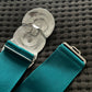 Green With 3 Silver Circle Stretch Belt