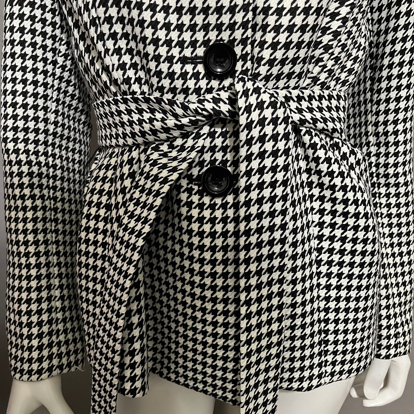 Jones Studio Black Houndstooth  With Tie Blazer Sz-8