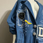 Custom Made Letterman Denim Duster Jacket Sz-XXL