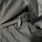 Custom Genuine Leather Sleeve Black Trench Jacket Sz-14