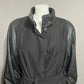 Custom Genuine Leather Sleeve Black Trench Jacket Sz-14
