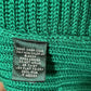 Lauren Ralph Lauren Green 100% Cotton Ribbed Waterfall Sweater Sz-XL