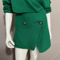 Lauren Ralph Lauren Green 100% Cotton Ribbed Waterfall Sweater Sz-XL